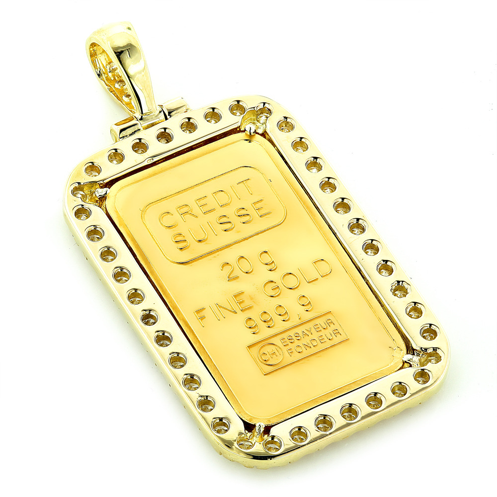 credit suisse gold bar necklace