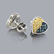Fancy Yellow Diamond Earrings, Womens & Mens Yellow Diamond Earrings at ...
