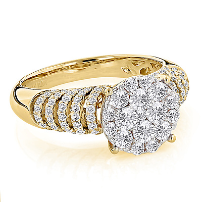 Unique Engagement Rings: Ladies Diamond Ring 1.28ct 14K Gold